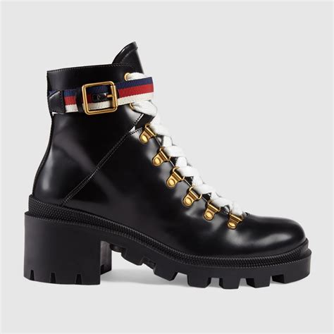 leather ankle boot gucci|gucci sylvie boots.